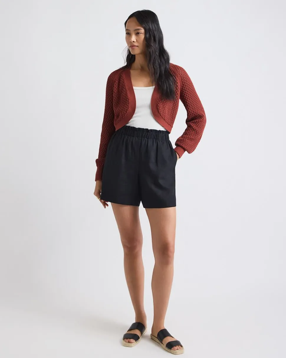 Long-Sleeve Open-Stitch Bolero