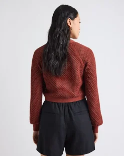 Long-Sleeve Open-Stitch Bolero