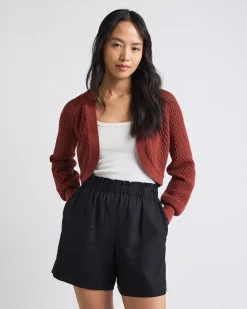 Long-Sleeve Open-Stitch Bolero