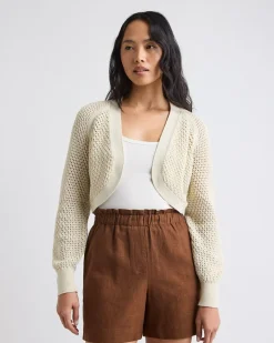 Long-Sleeve Open-Stitch Bolero