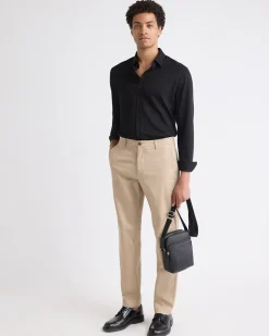 Long-Sleeve Piqué-Knit Shirt