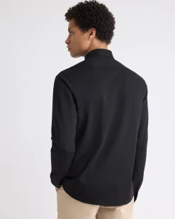 Long-Sleeve Piqué-Knit Shirt