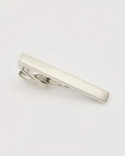 Matt silver tie bar