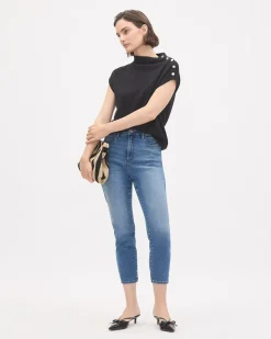 Medium Wash Cropped High-Rise Natalie Jegging