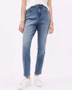 Medium Wash High-Rise Natalie Ankle Jegging