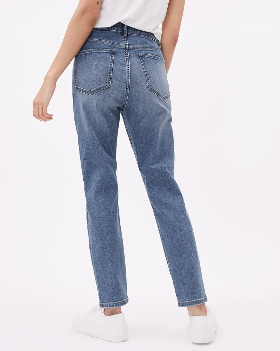 Medium Wash High-Rise Natalie Ankle Jegging