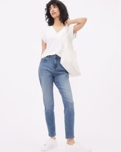 Medium Wash High-Rise Natalie Ankle Jegging