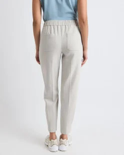 Mid-Rise Tapered-Leg Flowy Jogger Pant
