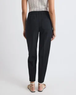 Mid-Rise Tapered-Leg Flowy Jogger Pant