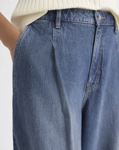 Mid-Rise Wide-Leg Medium-Wash Jeans