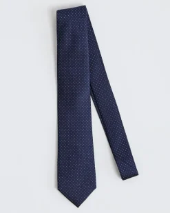 Navy Regular Tie with Dots