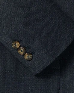 Navy Three-Button Short Blazer