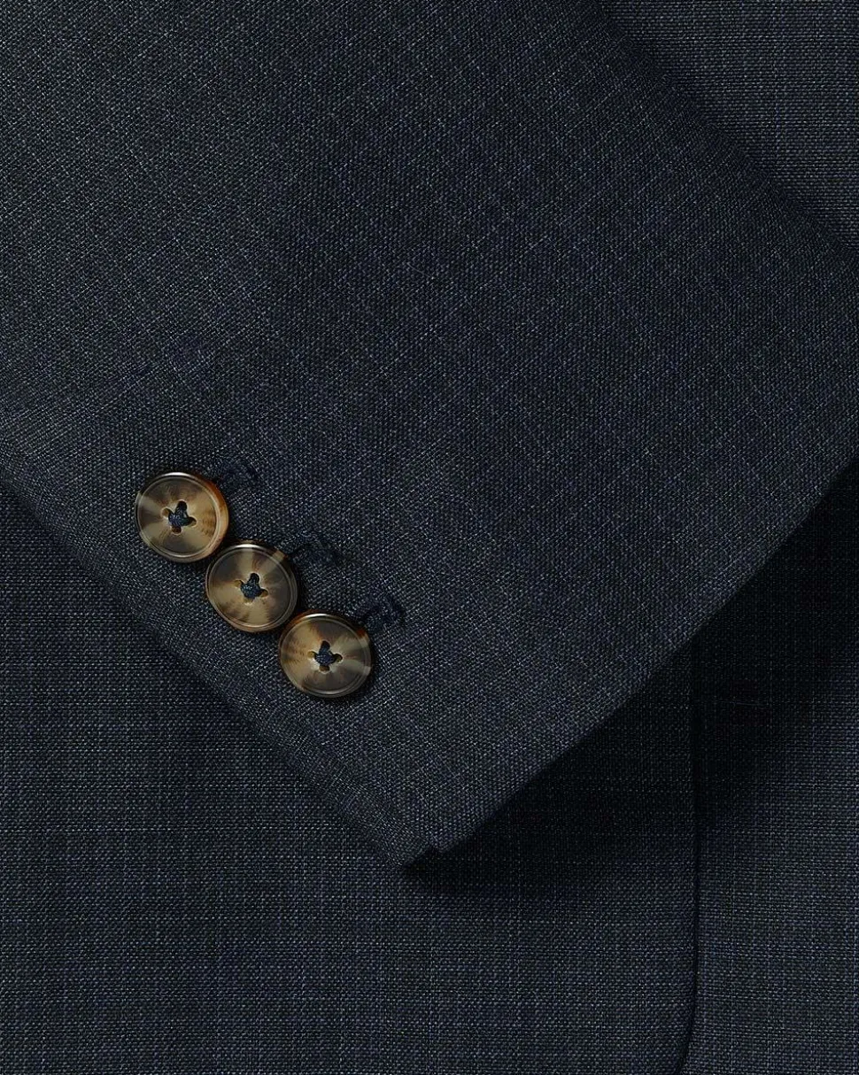 Navy Three-Button Short Blazer