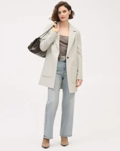 One-Button Wool Jacket