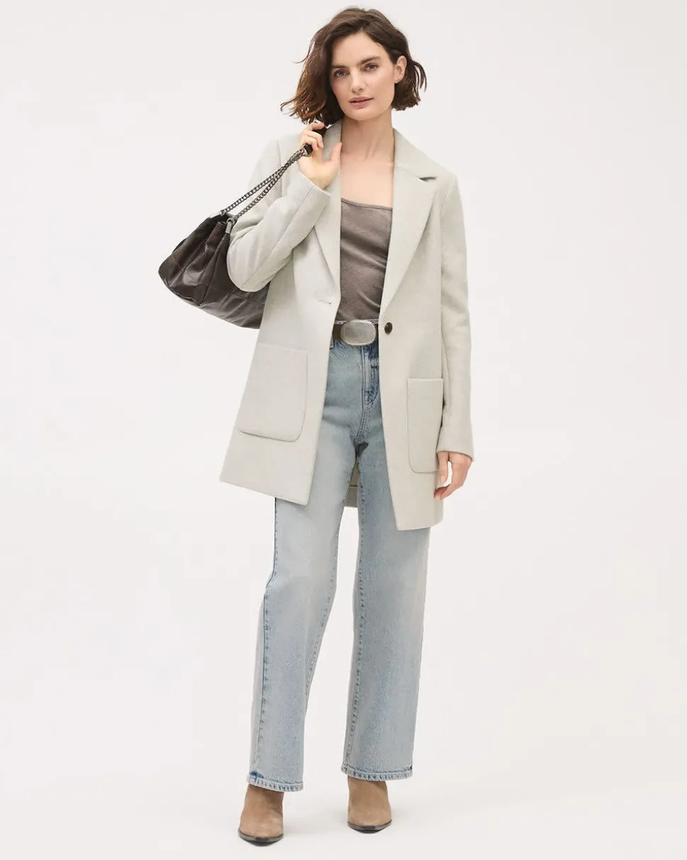 One-Button Wool Jacket