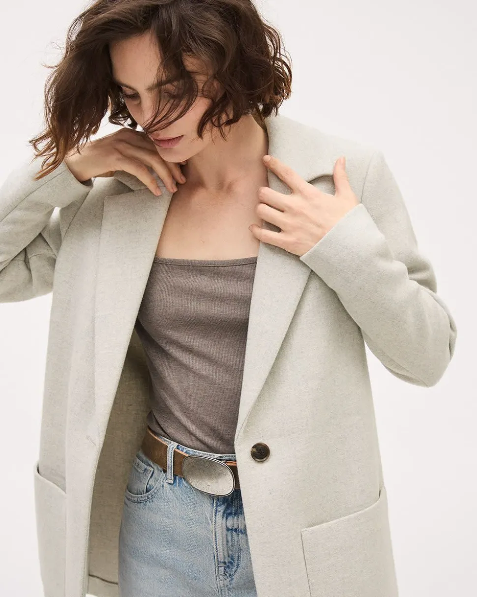 One-Button Wool Jacket
