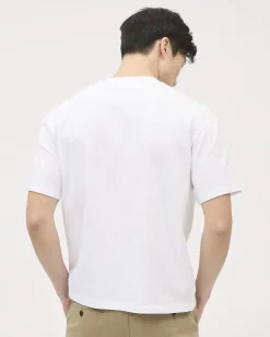 Oversized Short-Sleeve Crew-Neck Textured Tee