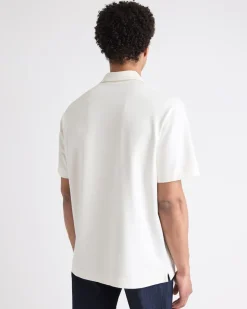 Oversized Short-Sleeve Half-Zip Polo