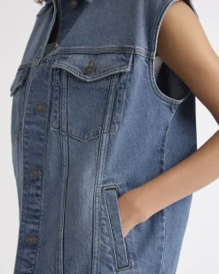 Oversized Sleeveless Denim Jacket