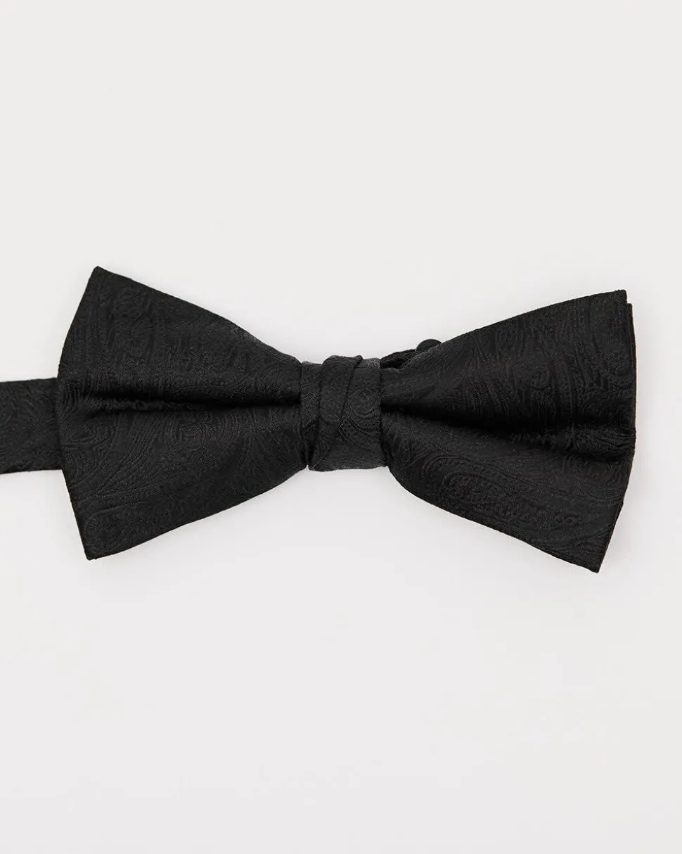Paisley Black on Black Bow Tie