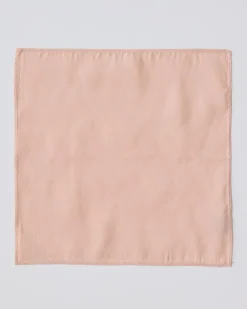 Peach Linen-Blend Handkerchief