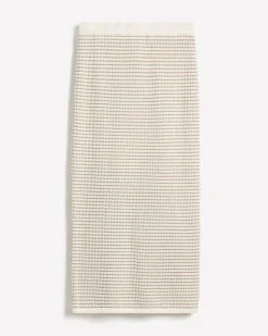 Pencil Midi Skirt with Fancy Stitches
