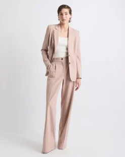 Pink Wide-Leg High-Rise Pant