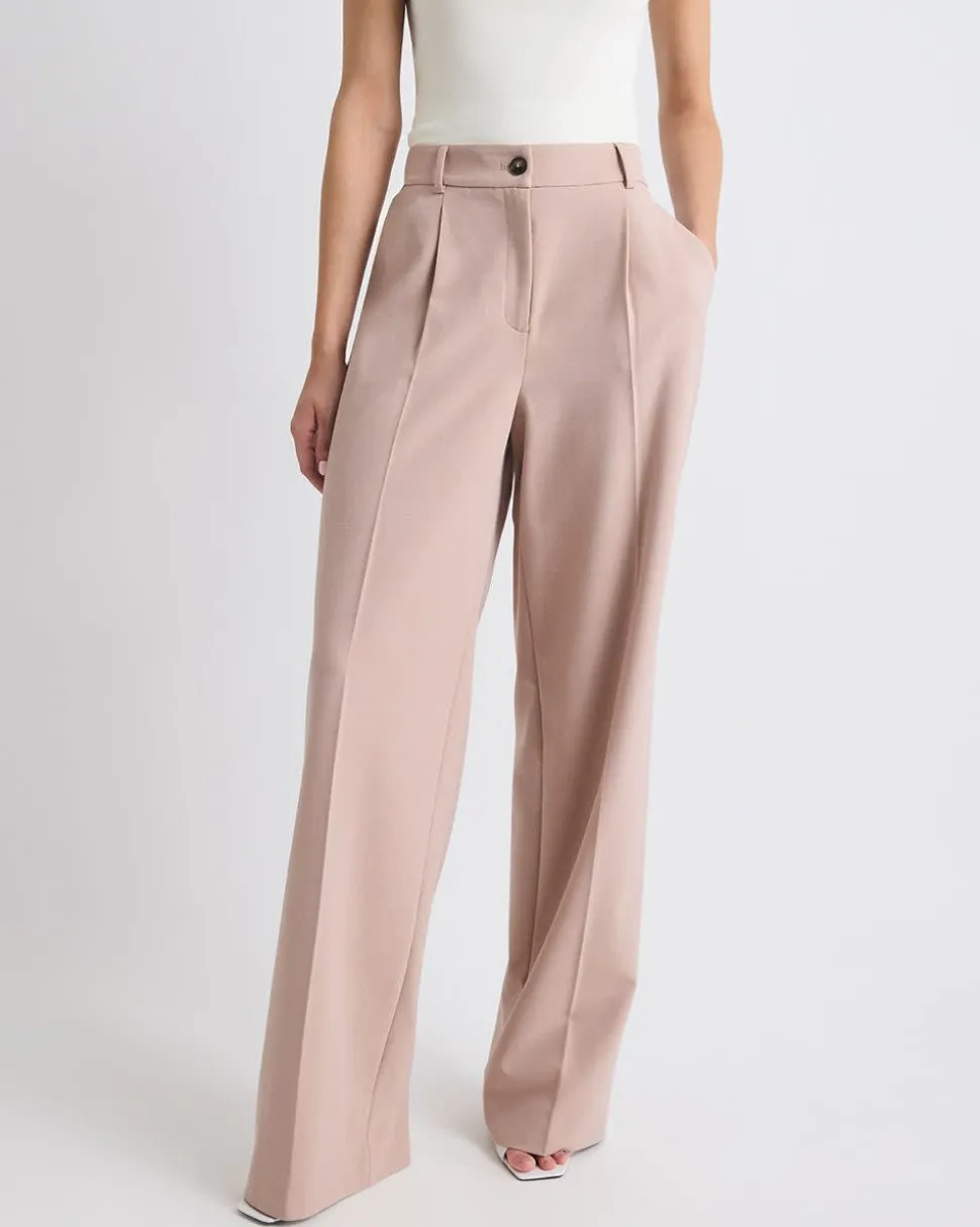Pink Wide-Leg High-Rise Pant