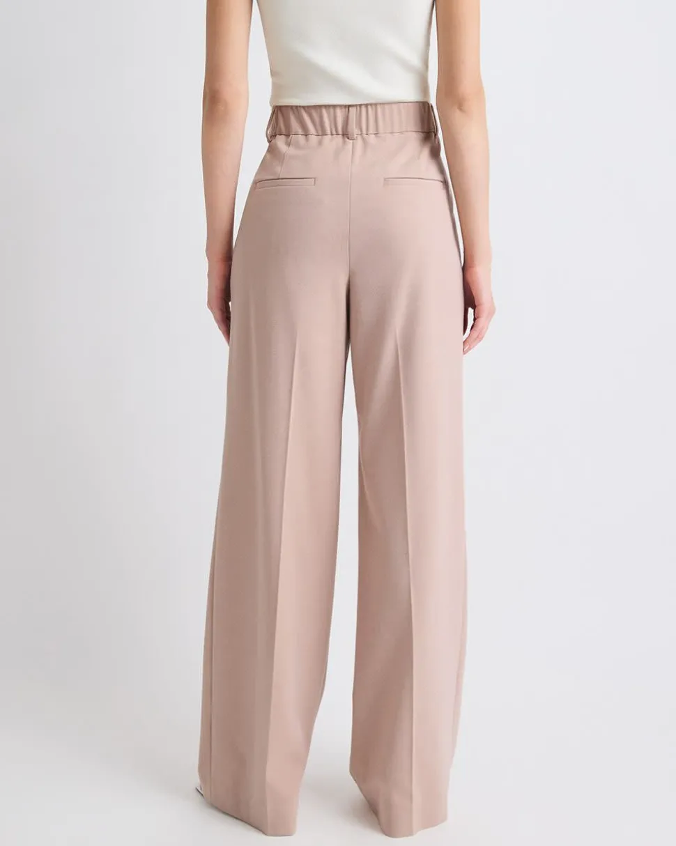 Pink Wide-Leg High-Rise Pant