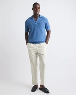 Pleated Tapered-Leg Pant with Elastic Waistband