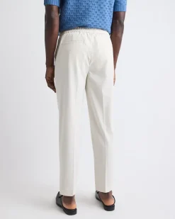 Pleated Tapered-Leg Pant with Elastic Waistband