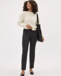 Pull-On High-Rise Slim-Leg Ankle Pant