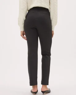 Pull-On High-Rise Slim-Leg Ankle Pant