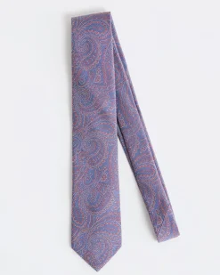 Regular Purple Tie with Paisley Pattern