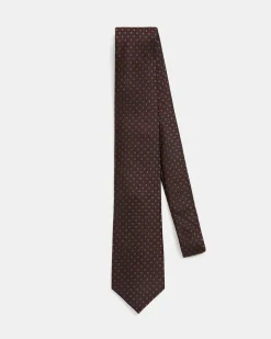 Regular Tie with Square Geometric Pattern