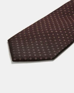 Regular Tie with Square Geometric Pattern