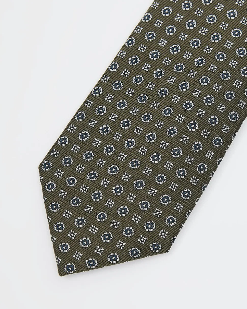 Regular Tie with Vintage Geometric Pattern