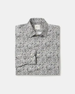 Regular-Fit Dress Shirt with Floral Pattern