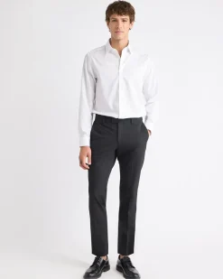 Regular-Fit Solid Twill Dress Shirt