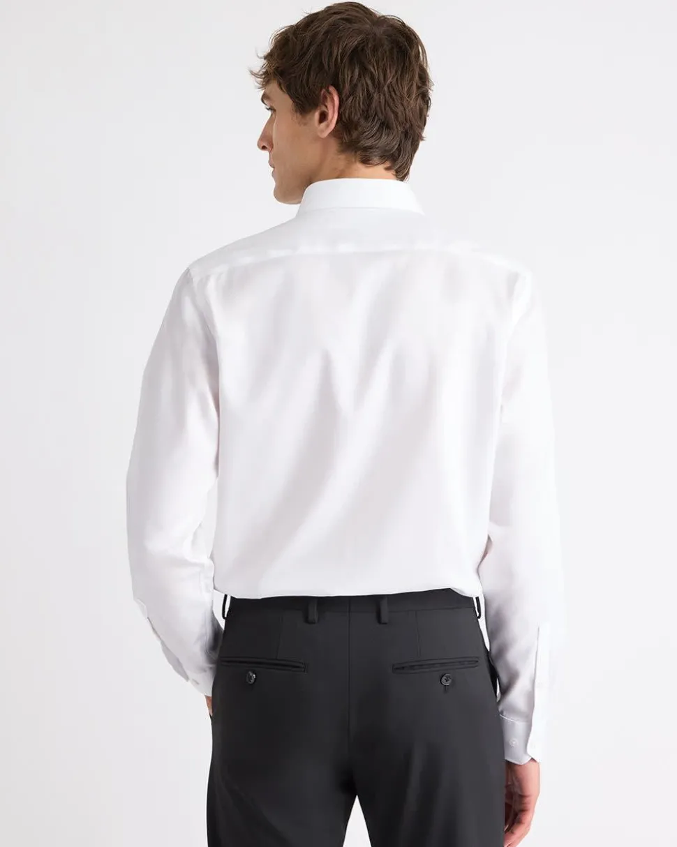 Regular-Fit Solid Twill Dress Shirt