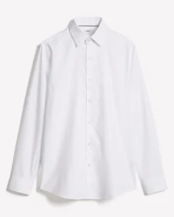 Regular-Fit Solid Twill Dress Shirt