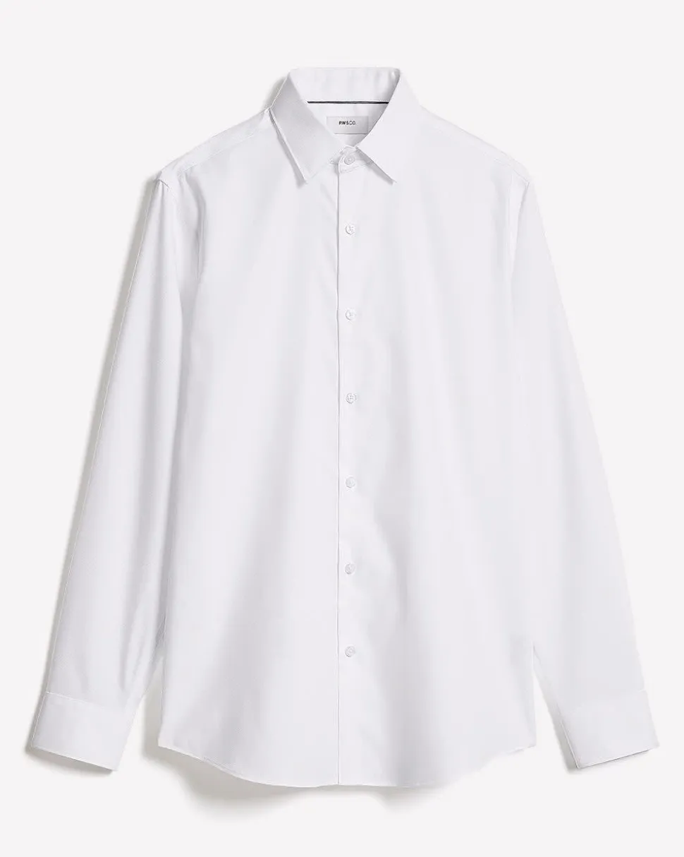 Regular-Fit Solid Twill Dress Shirt