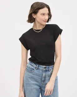 Relaxed-Fit Extended-Sleeve Crew-Neck Tee
