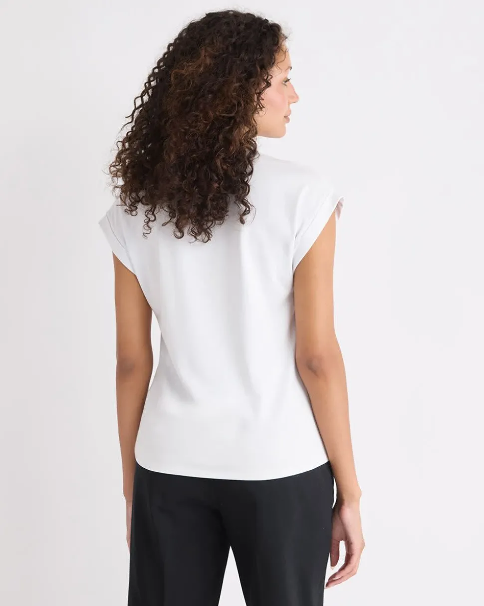 Relaxed-Fit Extended-Sleeve Crew-Neck Tee