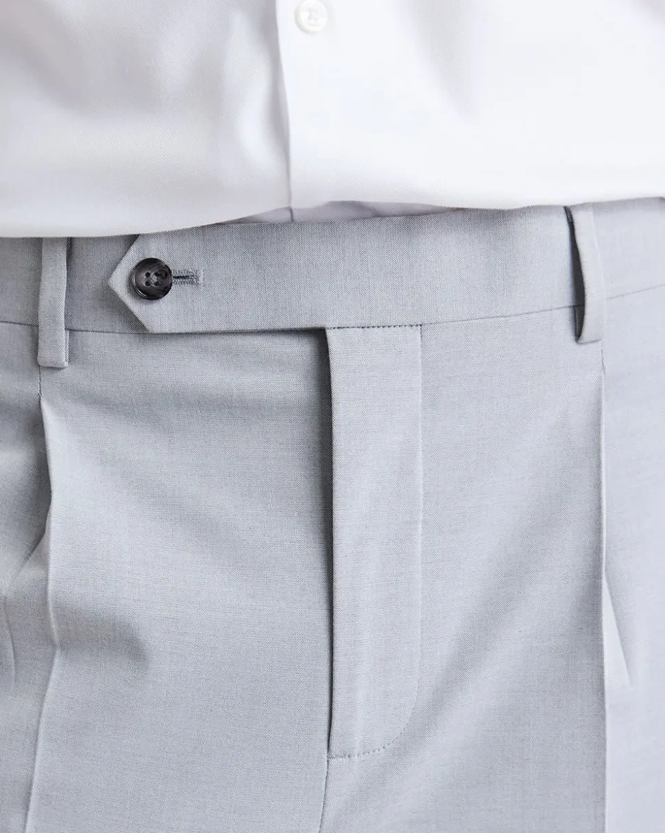 Relaxed-Fit Light Grey Suit Pant