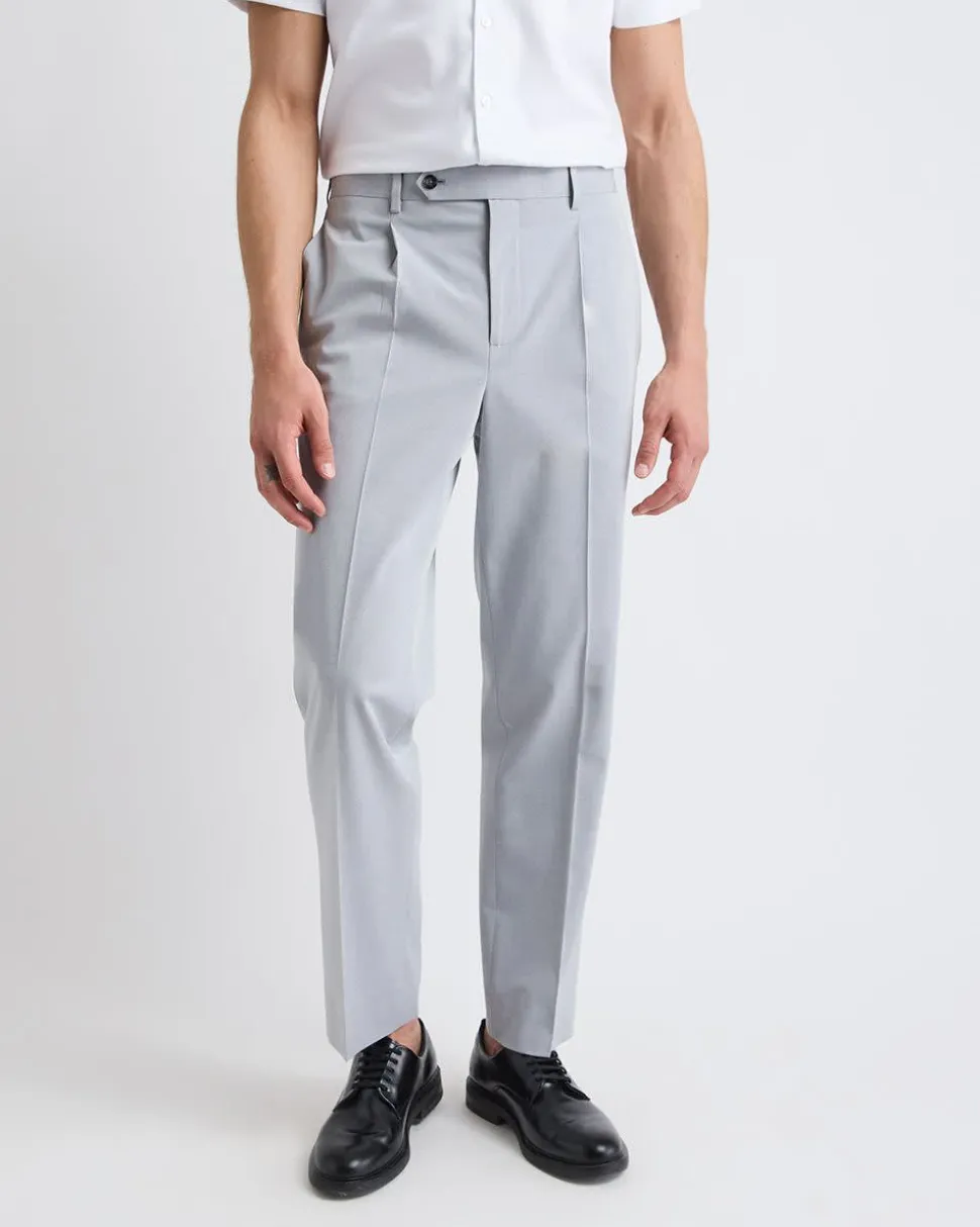 Relaxed-Fit Light Grey Suit Pant