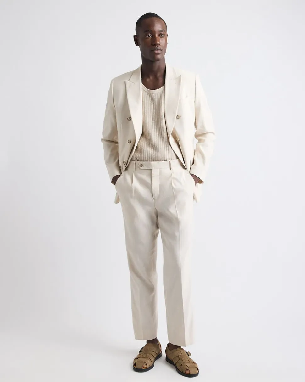 Relaxed-Fit Linen Suit Pant