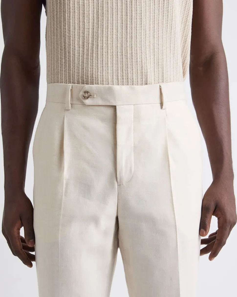 Relaxed-Fit Linen Suit Pant