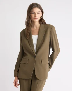 Relaxed-Fit One-Button Blazer