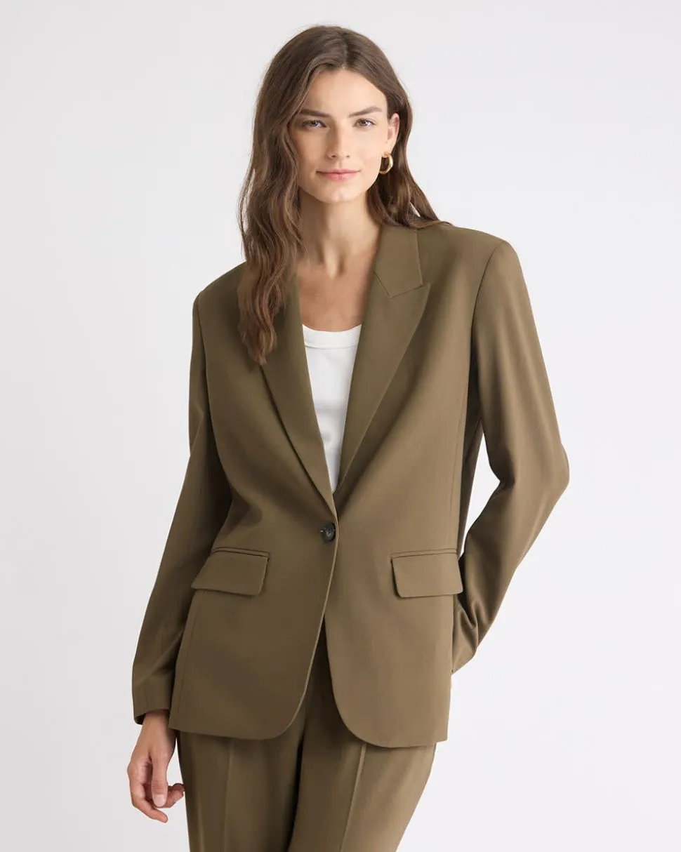 Relaxed-Fit One-Button Blazer